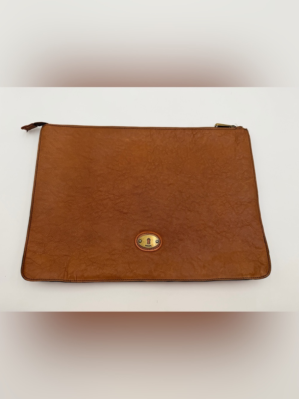 Vintage Leather Fossil Laptop Case